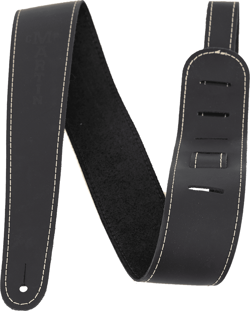 Courroie guitare cuir slim noire MARTIN A0046