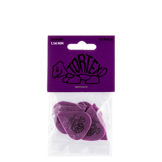 Player’s Pack 12 Médiators Dunlop Tortex Sharp 1.14mm 412P114
