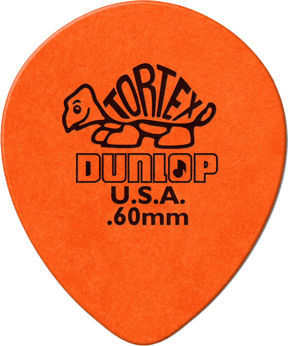 Lot de 6 médiators Dunlop Tortex Teardrop 0.60 mm 413R60