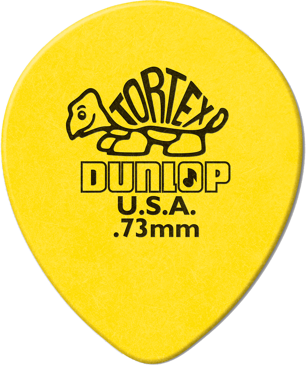 Lot de 6 médiators Dunlop Tortex Teardrop 0.73mm 413R73