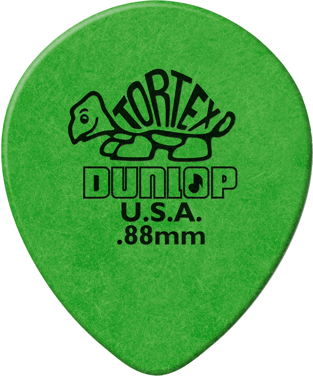 Lot de 6 médiators Dunlop Tortex Teardrop 0.88mm 413R88