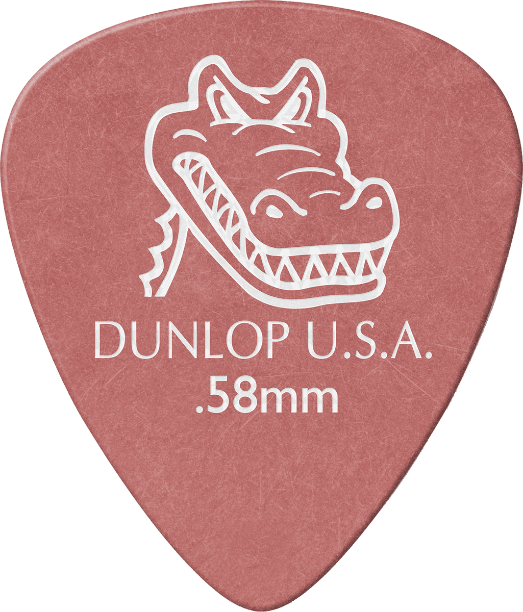 Player’s Pack de 12 médiators Dunlop Gator Grip 0.58mm 417P058