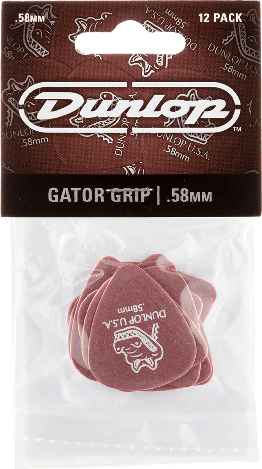 Player’s Pack de 12 médiators Dunlop Gator Grip 0.58mm 417P058