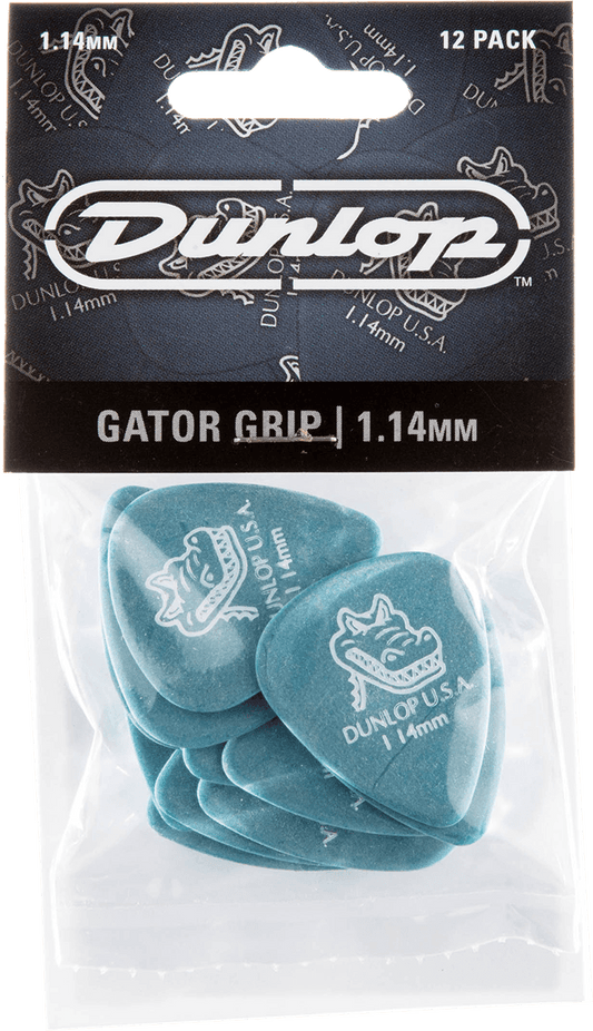 Player’s Pack de 12 médiators Dunlop Gator Grip 1.14mm 417P114