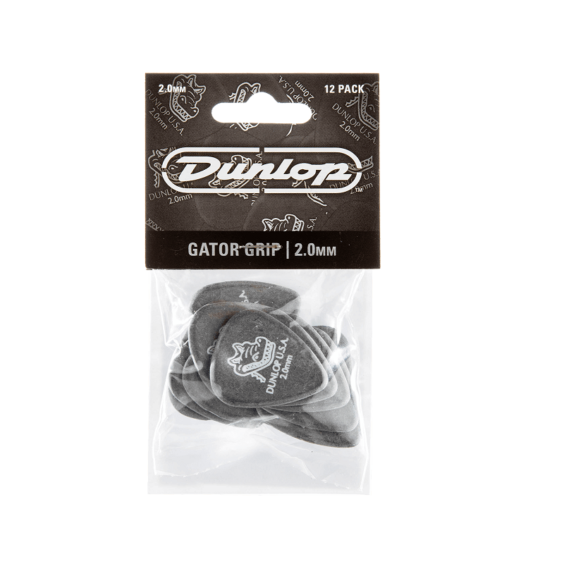 Player’s Pack de 12 médiators Dunlop Gator Grip 2.00mm