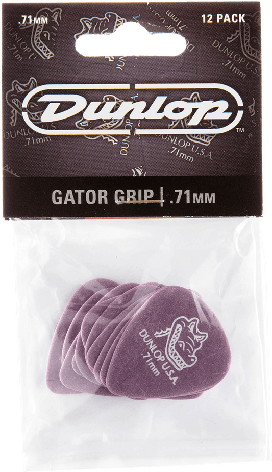 Player’s Pack de 12 médiators Dunlop Gator Grip 0.71mm 417P071