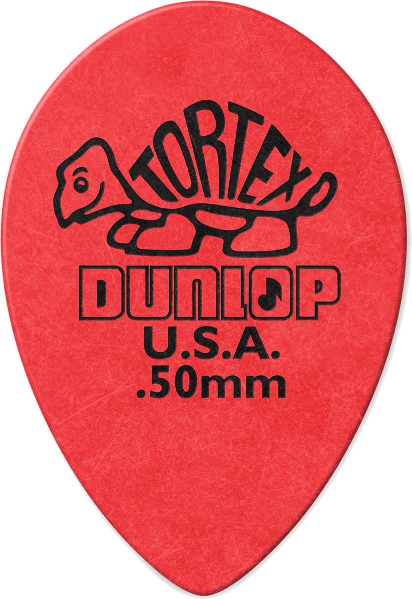 Lot de 6 médiators Dunlop Tortex Small Teardrop 0.50 mm 432R50