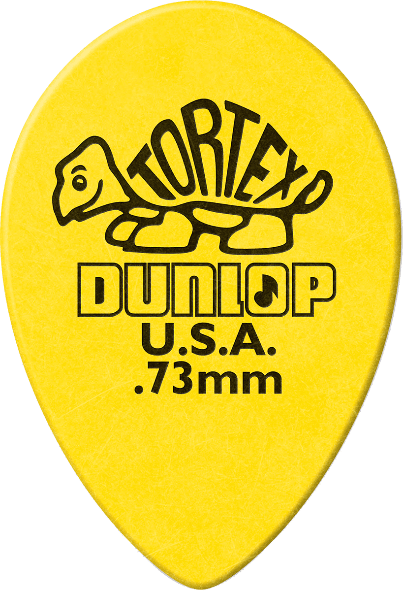 Lot de 6 médiators Dunlop Tortex Small Teardrop 0.73 mm 432R73