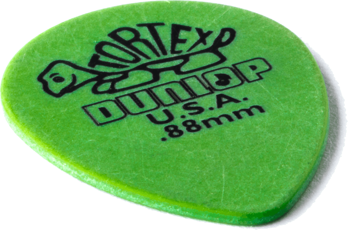 Lot de 6 Médiators Dunlop Tortex Small Teardrop 0.88mm 432R88