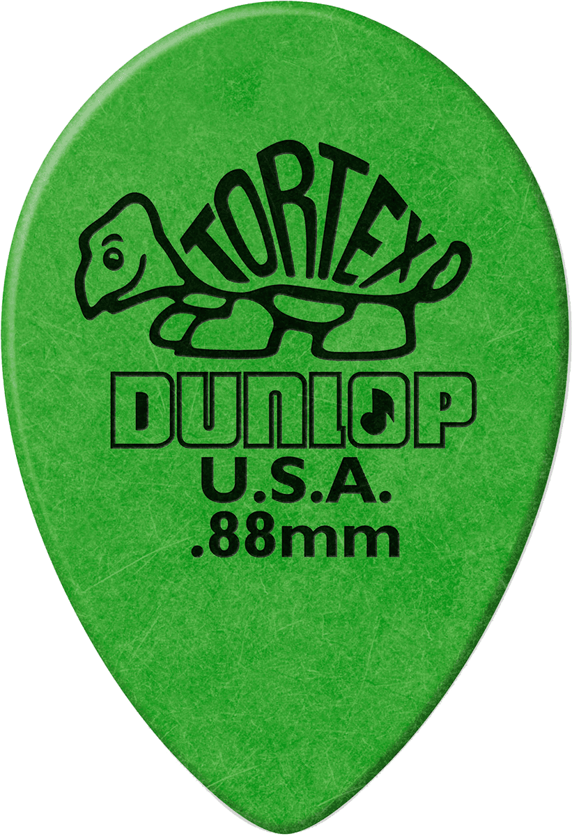 Lot de 6 Médiators Dunlop Tortex Small Teardrop 0.88mm 432R88