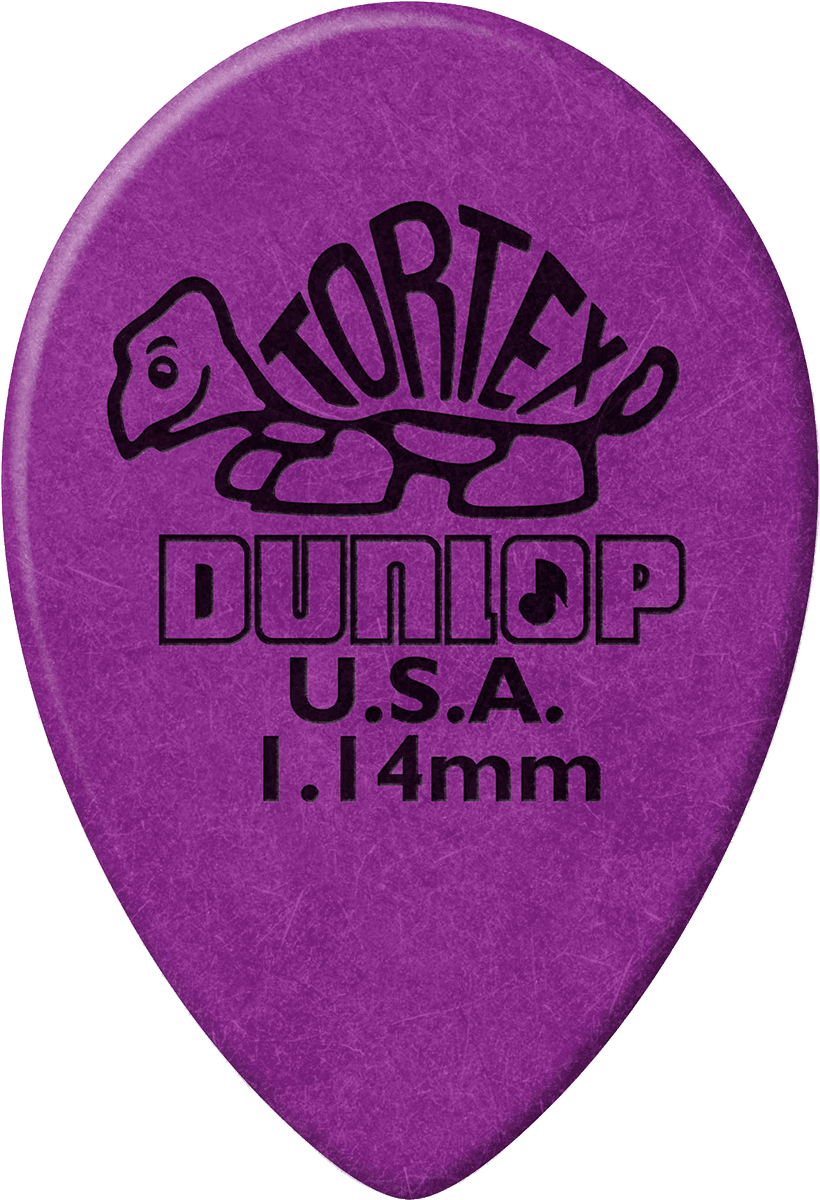 Lot de 6 médiators Dunlop Tortex Small Teardrop 1.14 mm 432R114