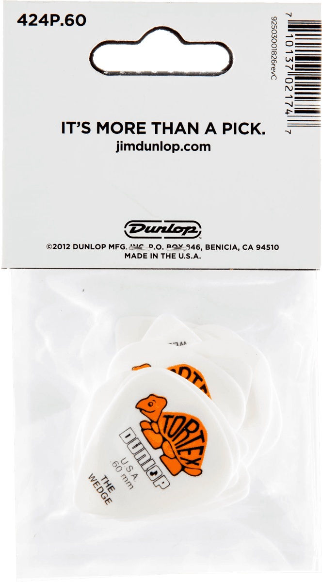 Players Pack 12 Médiators Dunlop Tortex Wedge 0.60 mm 424P60