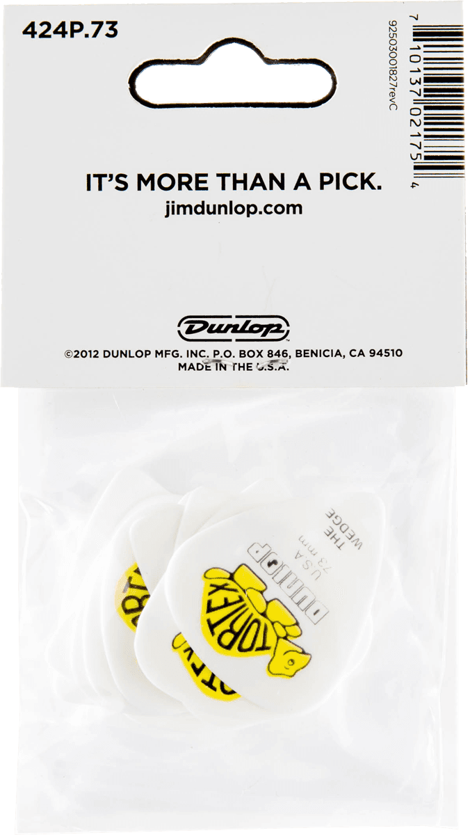 Player’s Pack 12 Médiators Dunlop Tortex Wedge 0.73 mm 424P73