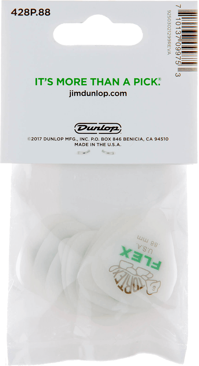 Player’s Pack de 12 médiators Dunlop Tortex Flex Standard 0.88mm 428P88
