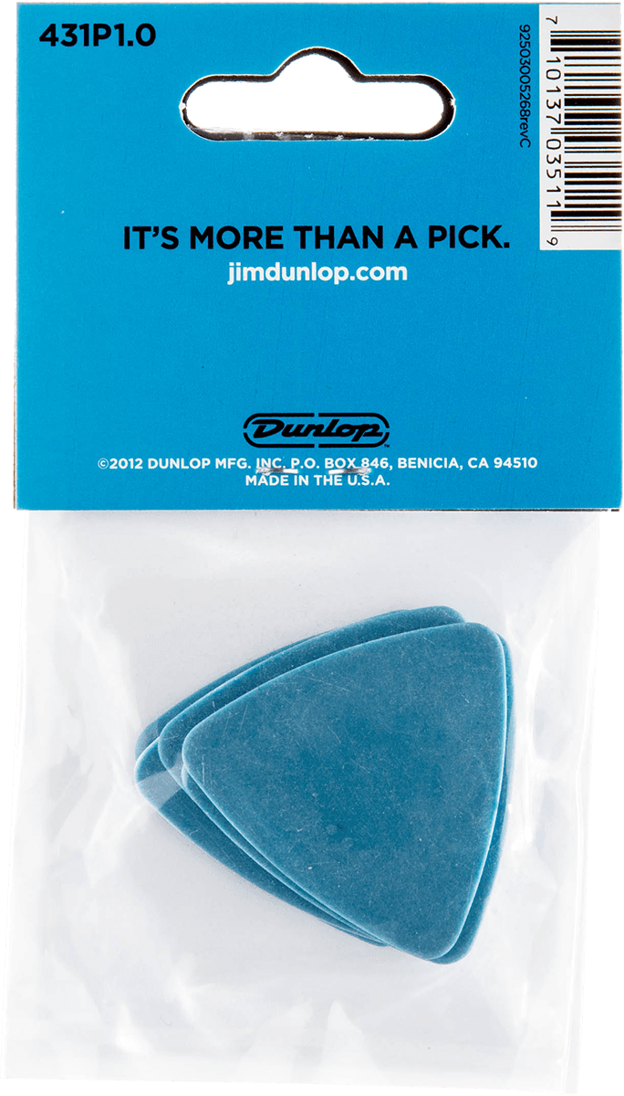 Player’s Pack 6 médiators Dunlop Tortex Triangle 1.00mm 431P100