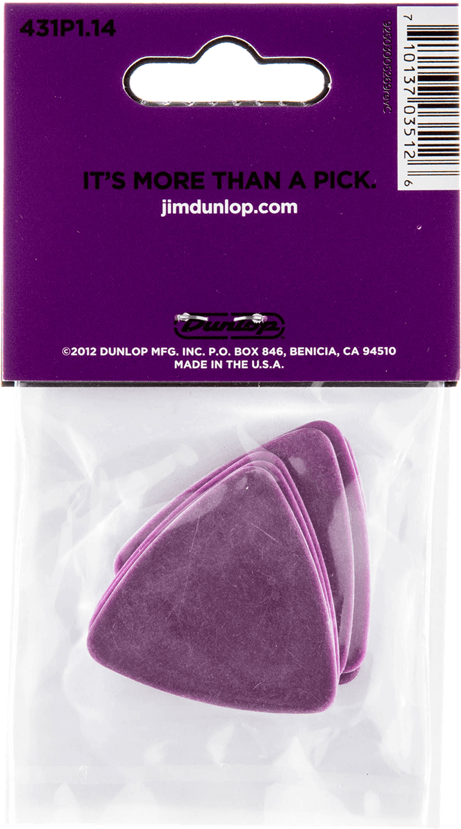 Player’s Pack 6 médiators Dunlop Tortex Triangle 1.14mm 431P114