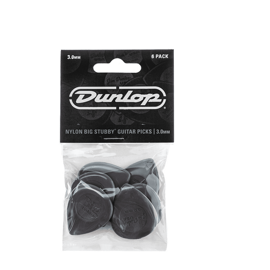 Jim Dunlop Player’s Pack – 6 médiators Nylon Big Stubby 3.0 mm – 445P30