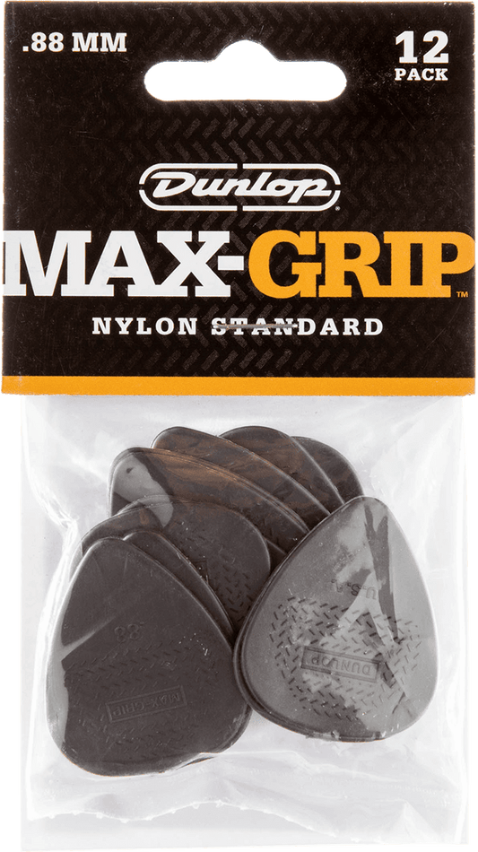 Player’s Pack de 12 médiators Dunlop Nylon Max-Grip 0.88mm 449P88