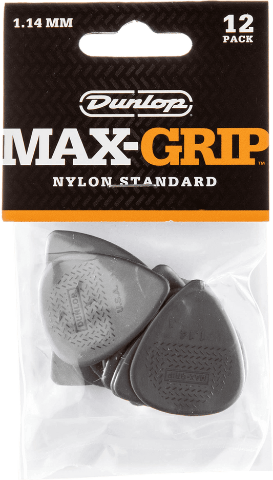 Player’s Pack de 12 médiators Dunlop Nylon Max-Grip 1.14mm 449P114