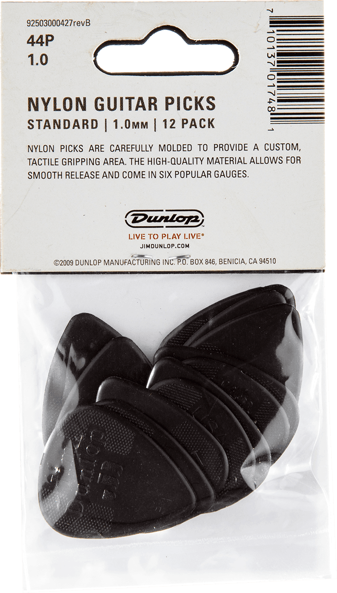 Player’s Pack de 12 médiators Dunlop Nylon Standard 0.100mm 44P100