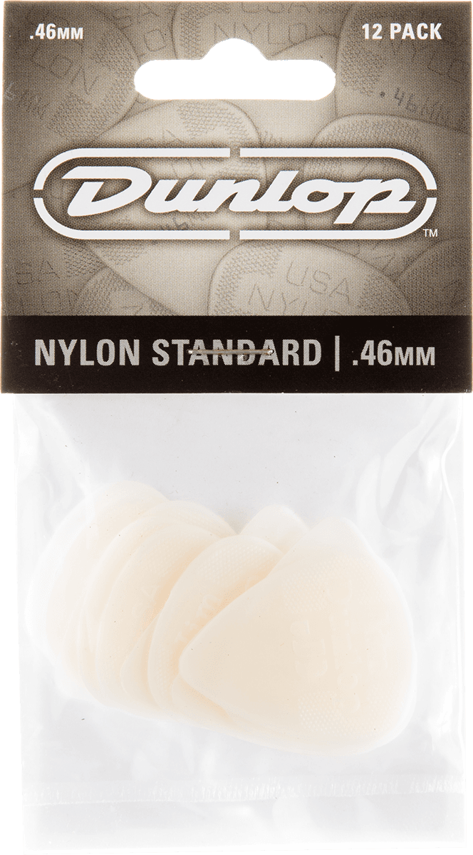 Player’s Pack de 12 médiators Dunlop Nylon Standard 0.46mm 44P46