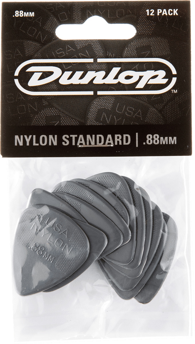 Player’s Pack de 12 médiators Dunlop Nylon Standard 0.88mm 44P88