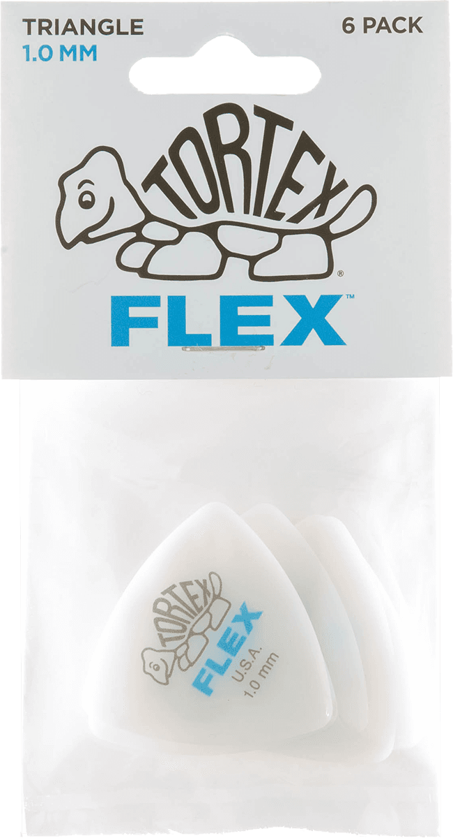 Player’s Pack de 6 médiators Dunlop Tortex Flex Triangle 1.00mm 456P100