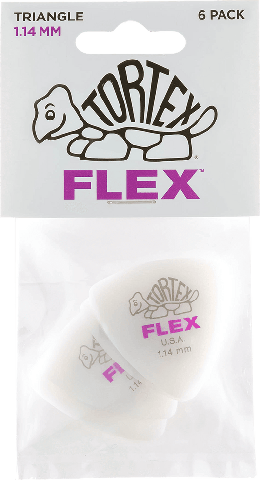 Player’s Pack de 6 médiators Dunlop Tortex Flex Triangle 1.14mm 456P114