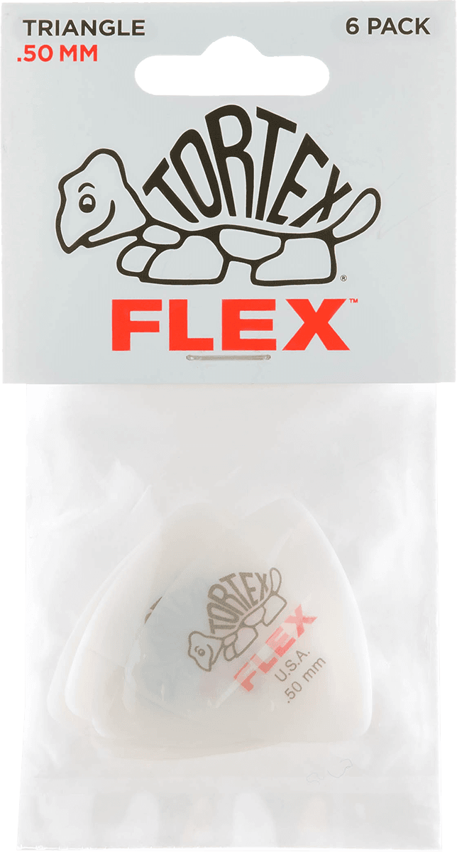 Player’s Pack de 6 médiators Dunlop Tortex Flex Triangle 0.50mm 456P50