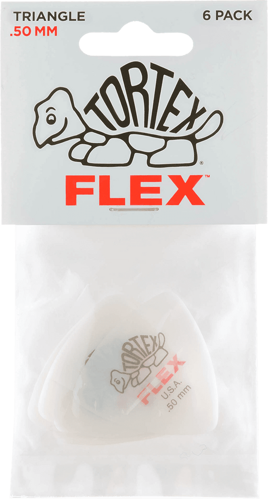 Player’s Pack de 6 médiators Dunlop Tortex Flex Triangle 0.50mm 456P50