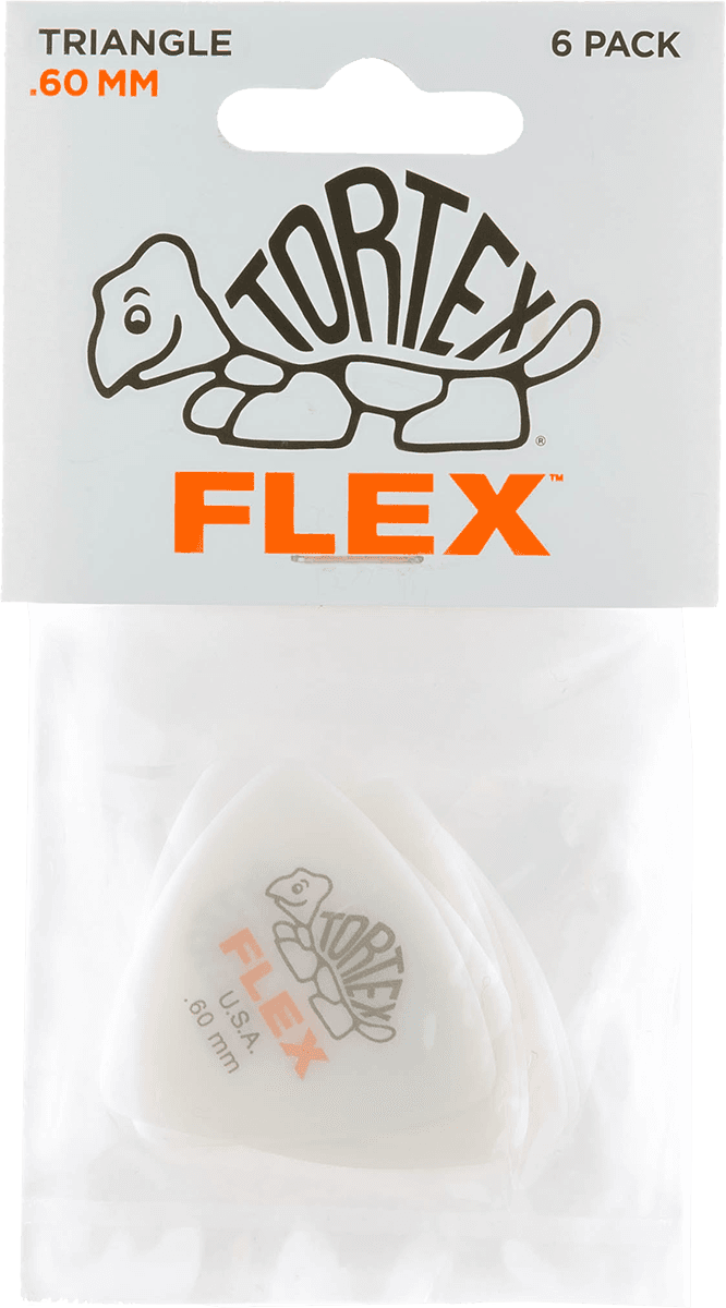 Player’s Pack de 6 médiators Dunlop Tortex Flex Triangle 0.60mm 456P60