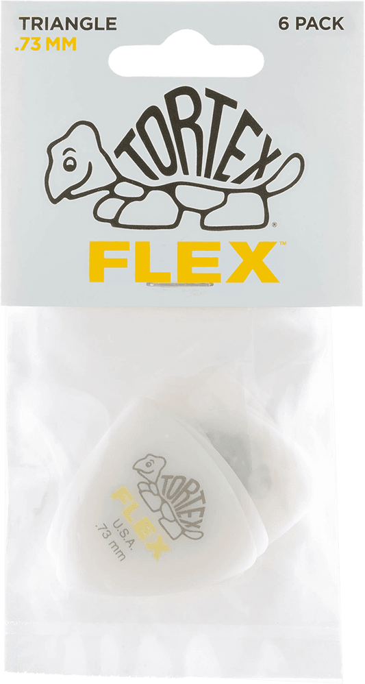 Player’s Pack de 6 médiators Dunlop Tortex Flex Triangle 0.73mm 456P73