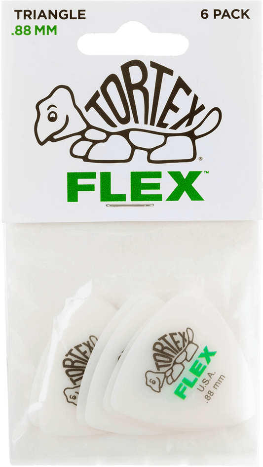 Player’s Pack de 6 médiators Dunlop Tortex Flex Triangle 0.88mm 456P88