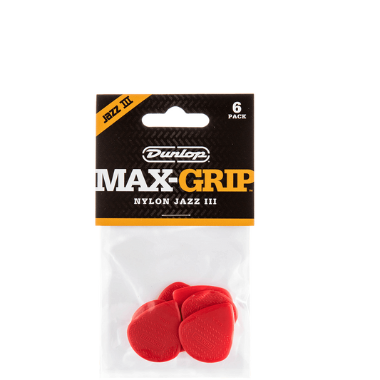 Player’s Pack de 6 médiators Dunlop Jazz III Nylon 471P3N