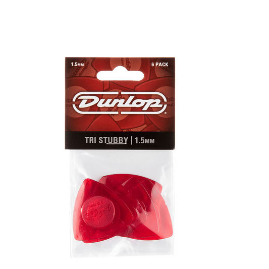 Dunlop Player’s Pack – 6 médiators TRI Stubby Triangle 1.5 mm – 473P150