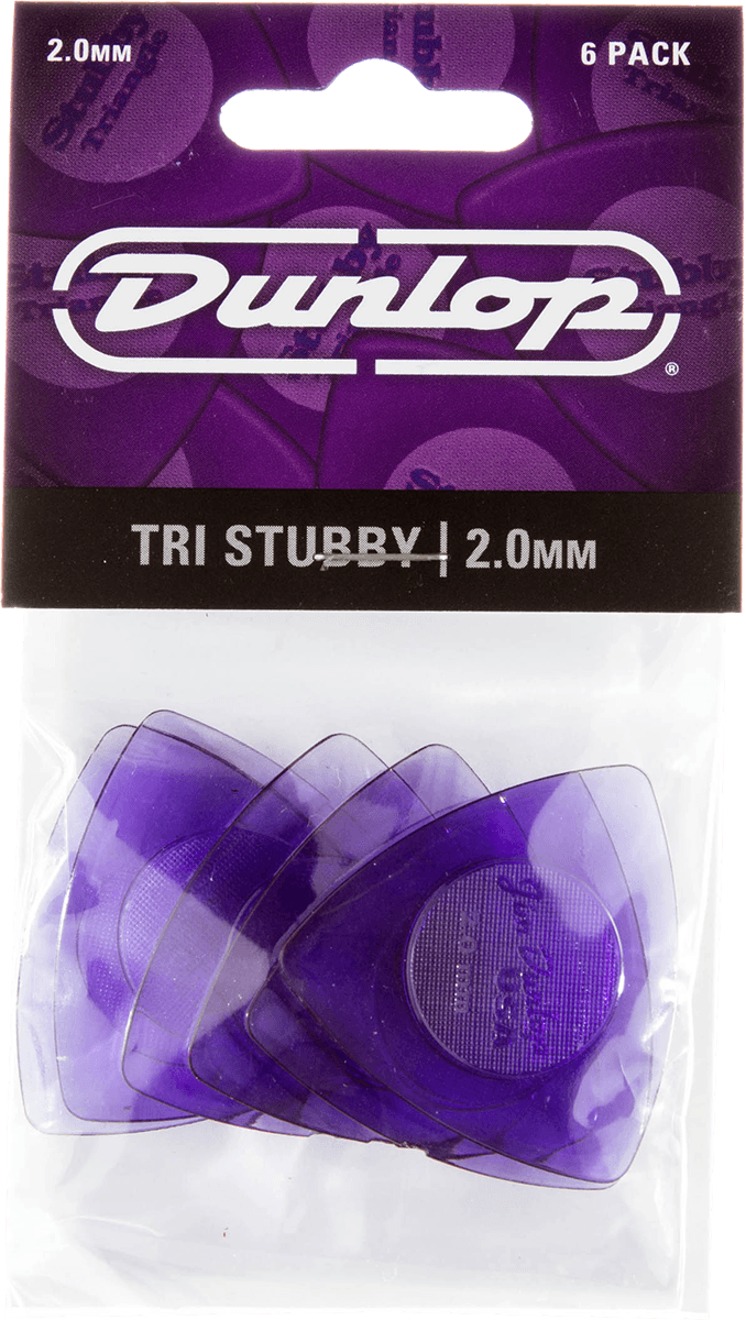 Dunlop 473P200 – Player’s Pack 6 médiators TRIANGLE TRI Stubby 2.0 mm
