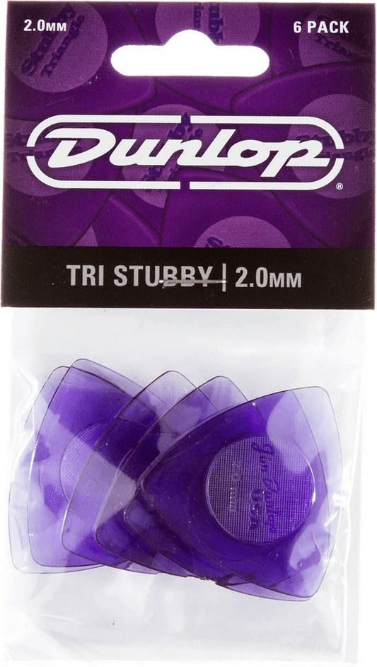 Dunlop 473P200 – Player’s Pack 6 médiators TRIANGLE TRI Stubby 2.0 mm