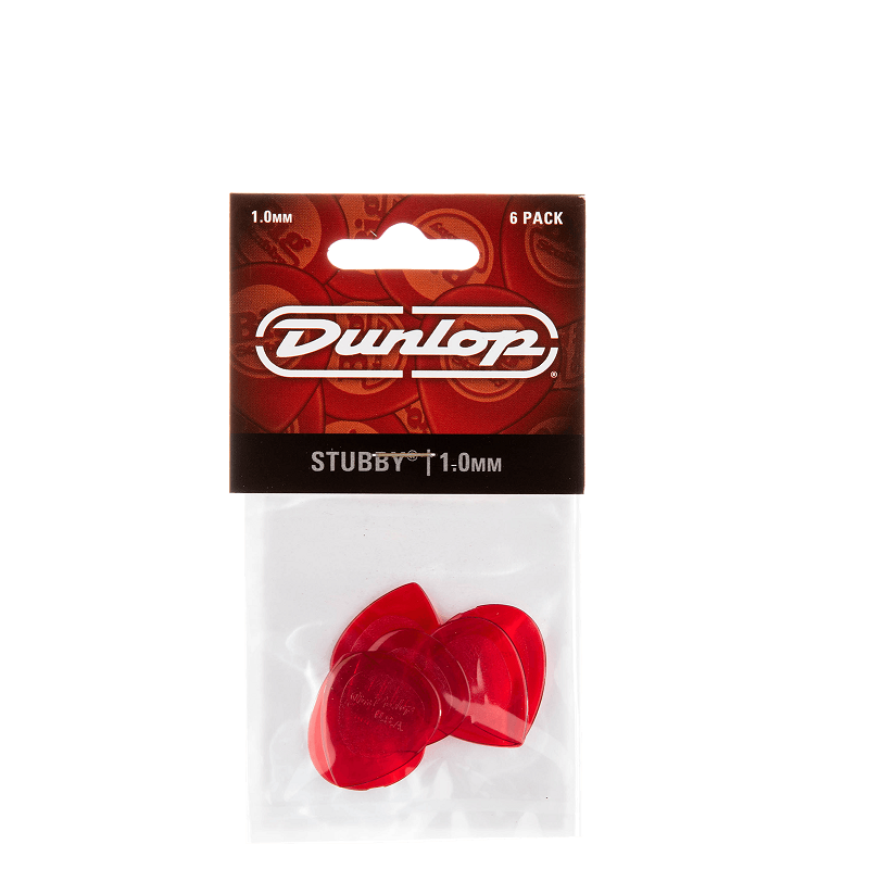 Dunlop 474P100 Player’s Pack – 6 médiators Stubby Jazz 1.0 mm