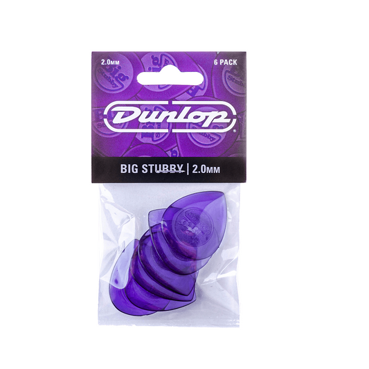 DUNLOP Player’s Pack 475P2 – 6 médiators Big Stubby 2,0 mm