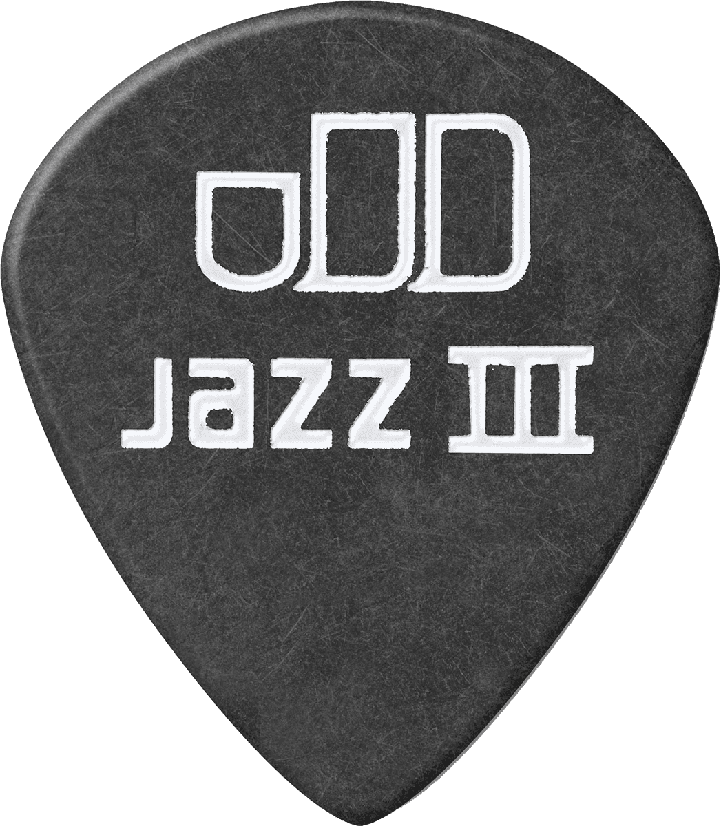 Player’s Pack de 12 médiators Dunlop Tortex Pitch Black Jazz III 1.14 mm 482P114