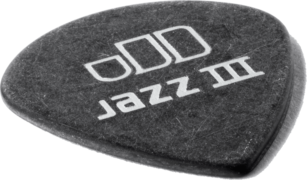 Player’s Pack de 12 médiators Dunlop Tortex Pitch Black Jazz III 1.14 mm 482P114