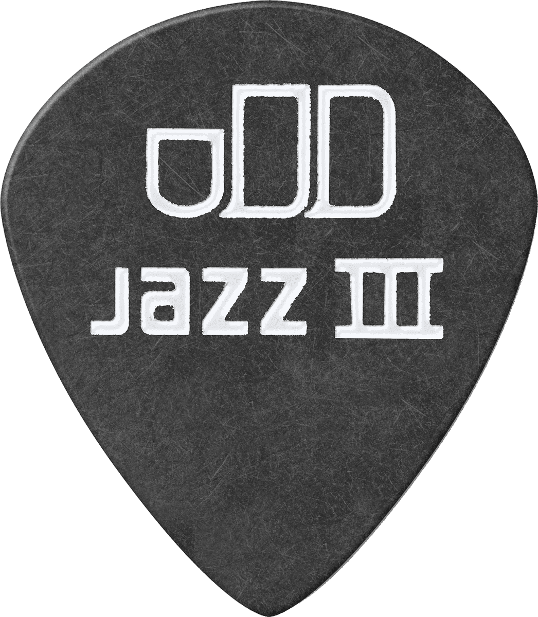 Player’s Pack de 12 médiators Dunlop Tortex Pitch Black Jazz III 0.60 mm 482P60