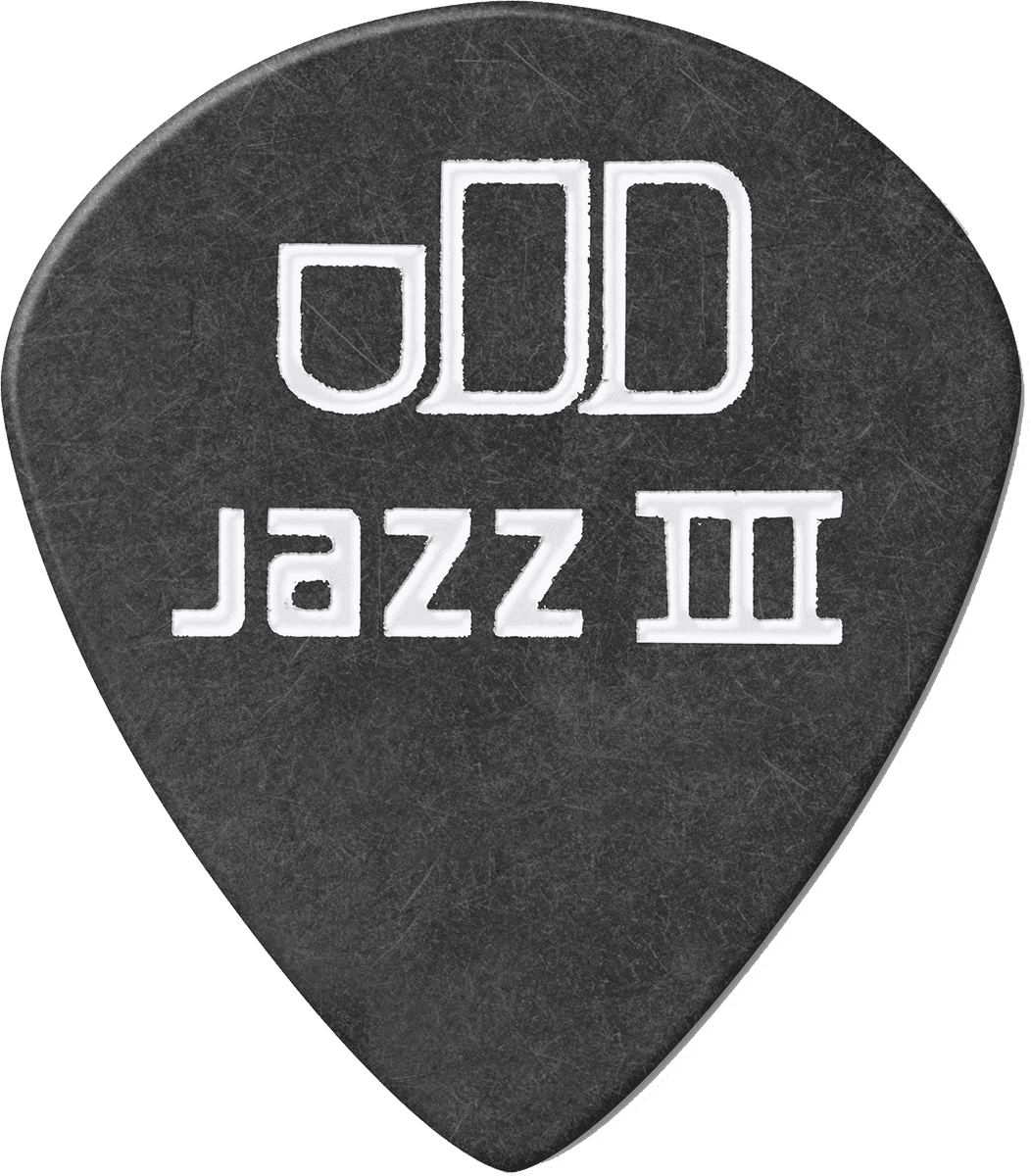 Player’s Pack de 12 médiators Dunlop Tortex Pitch Black Jazz III 0.73 mm 482P73