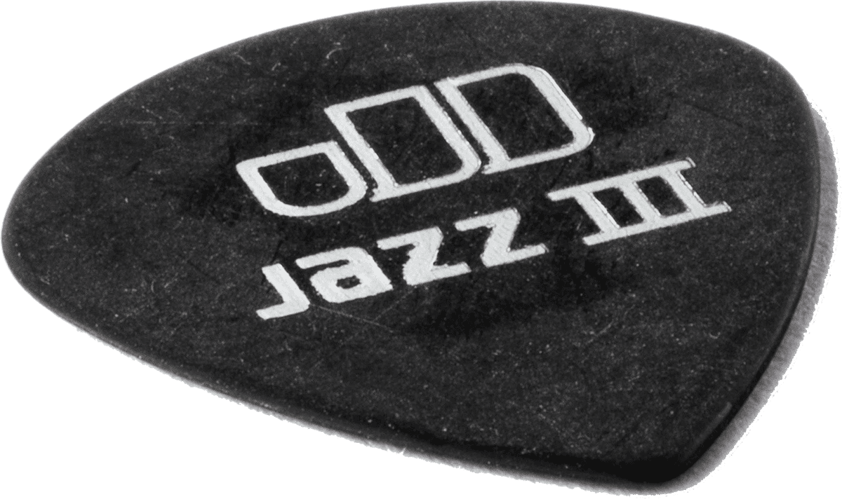 Player’s Pack de 12 médiators Dunlop Tortex Pitch Black Jazz III 0.73 mm 482P73