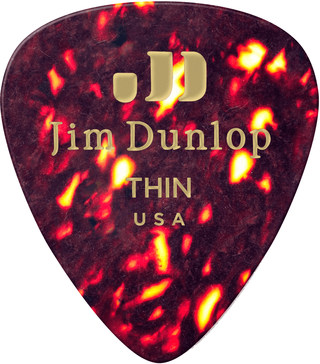 MEDIATOR CELLULOID DUNLOP ECAILLE THIN - .LOT DE 6