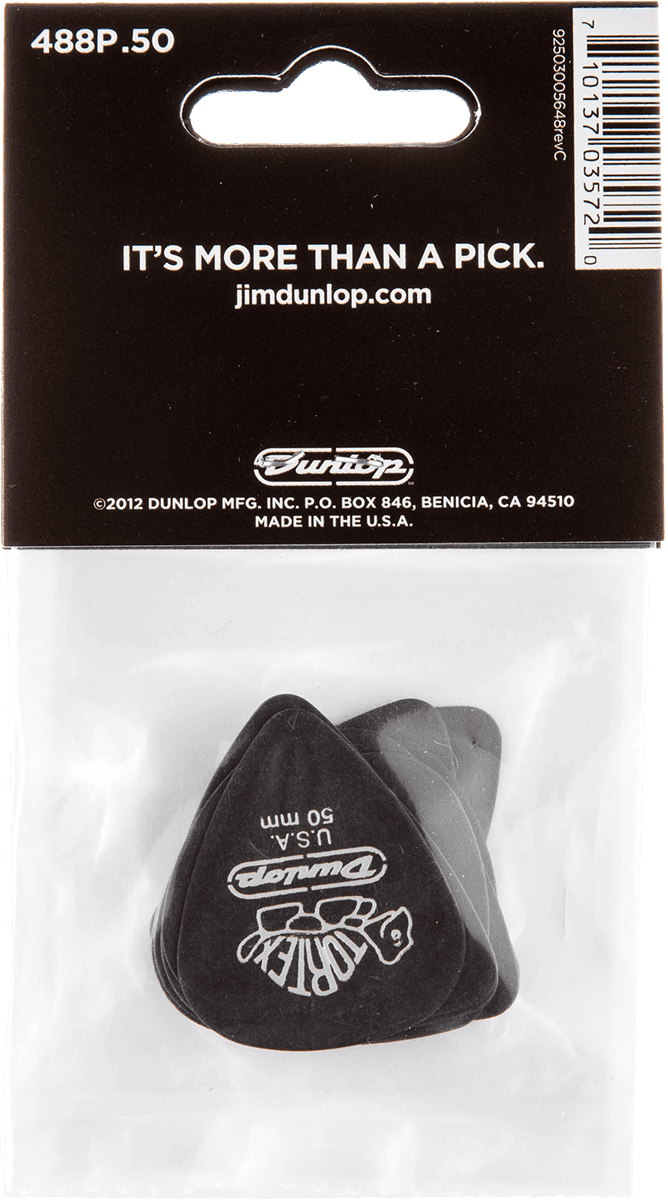 Player’s Pack 12 médiators Dunlop Tortex Pitch Black 0.50mm 488P50