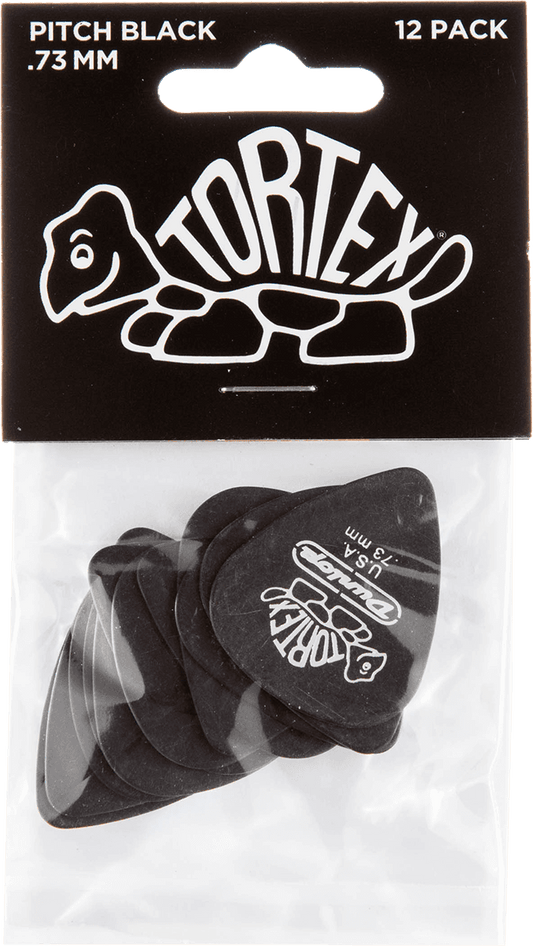 Player’s Pack 12 médiators Dunlop Tortex Pitch Black 0.73mm 488P73