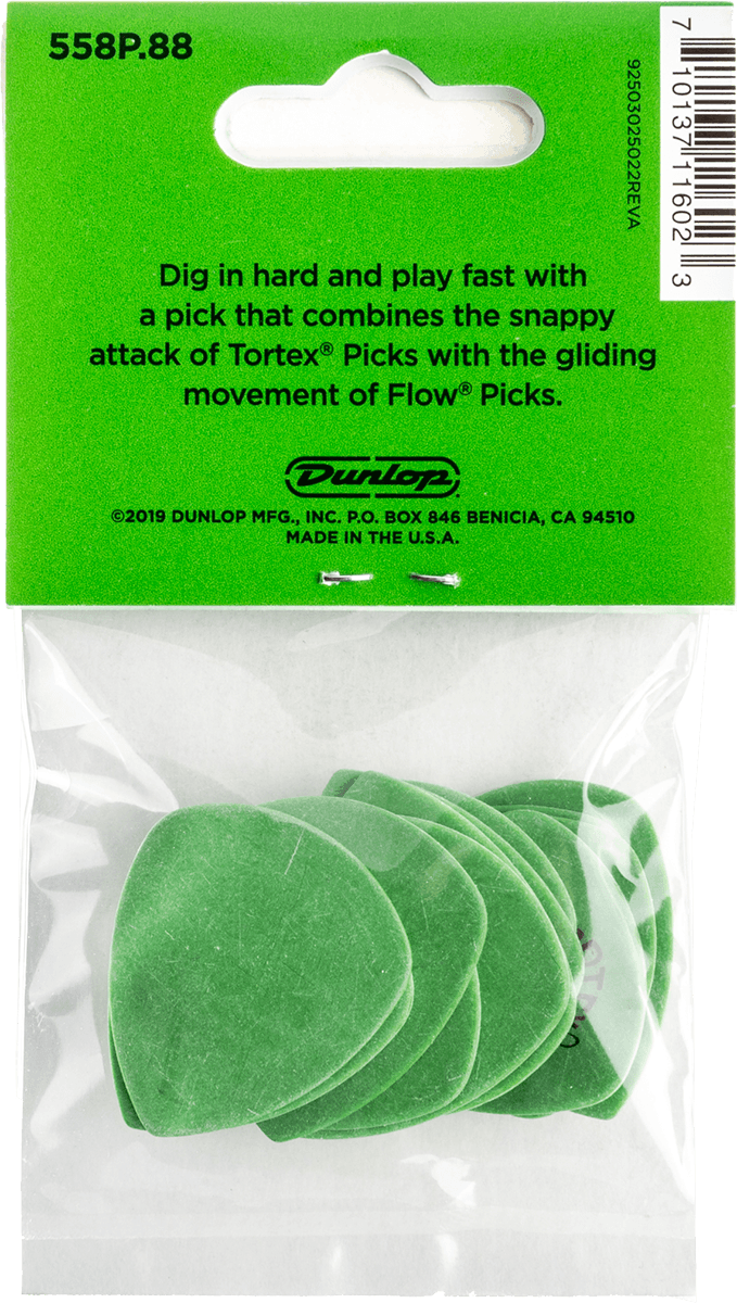 Player’s Pack 12 médiators Dunlop Tortex Flow 0.88mm 558P088