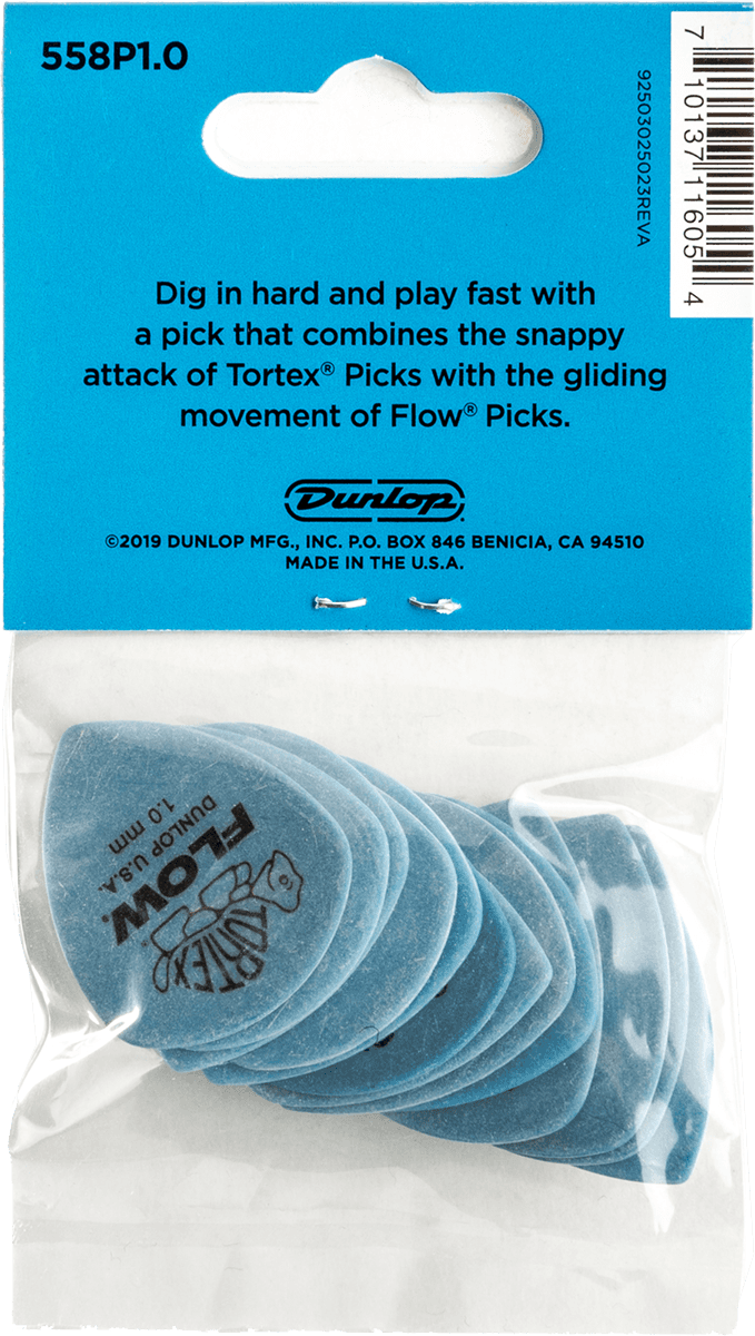 Player’s Pack 12 médiators Dunlop Tortex Flow 1.00mm 558P100