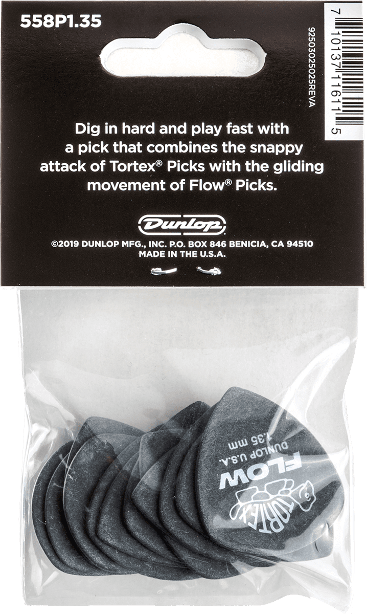 Player’s Pack 12 Médiators Dunlop Tortex Flow 1.35mm 558P135